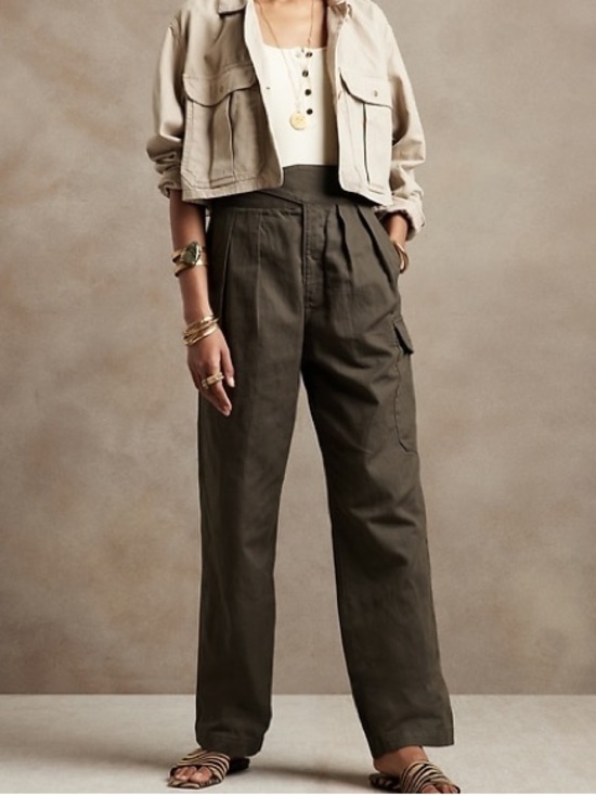 Banana Republic Pants - BANANA REPUBLIC Heritage Explorer Gurka Cargo Linen Blend Pants